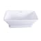 Aqua Eden Pedestal Bathtubs, 60.06 L, 27.94 W, White, Acrylic VTSQ602824 - alternate 7